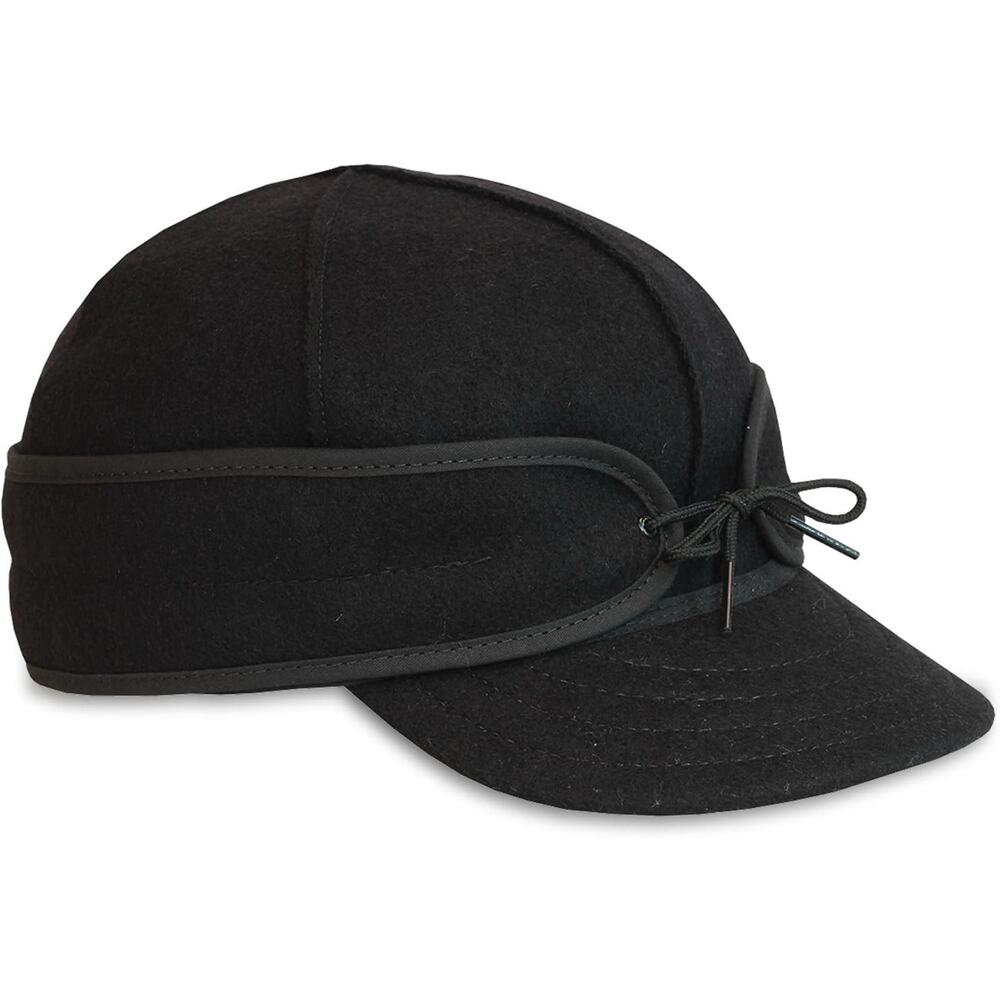 The Original Stormy Kromer Black Hat Wool size 6 5/8